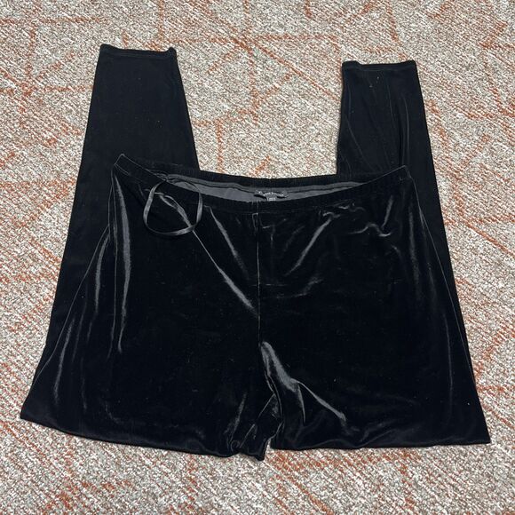 EILEEN FISHER Women’s Velour Pants Black Size Large (32x29) - Picture 7 of 9